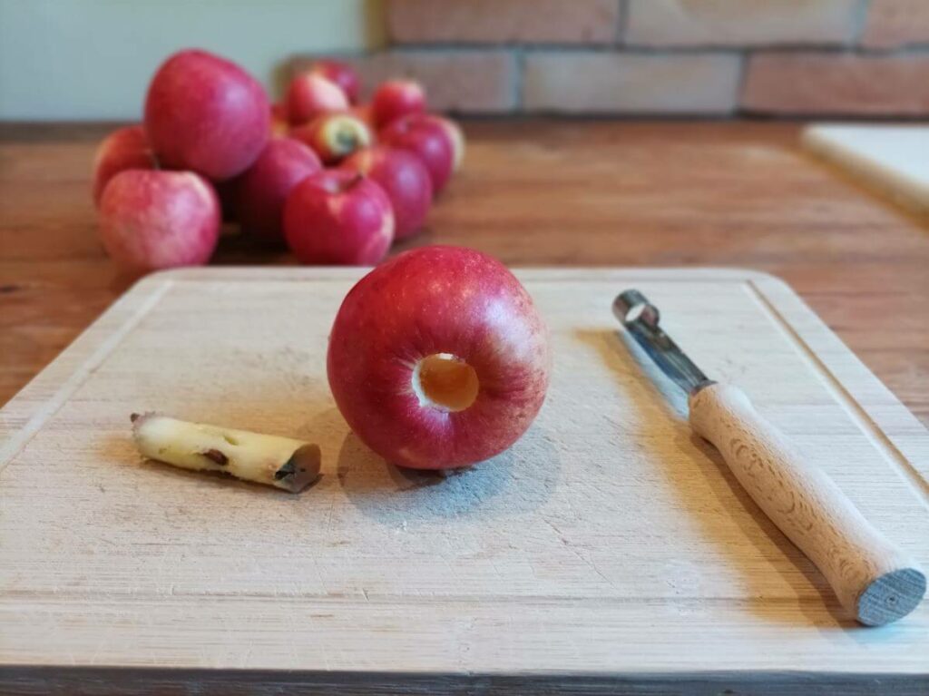 apfel ausgestochen